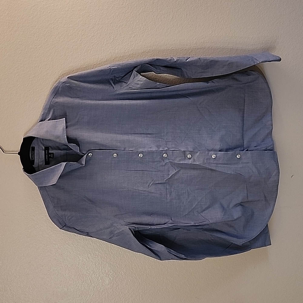 Lands End Blue Poplin Shirt Size 14